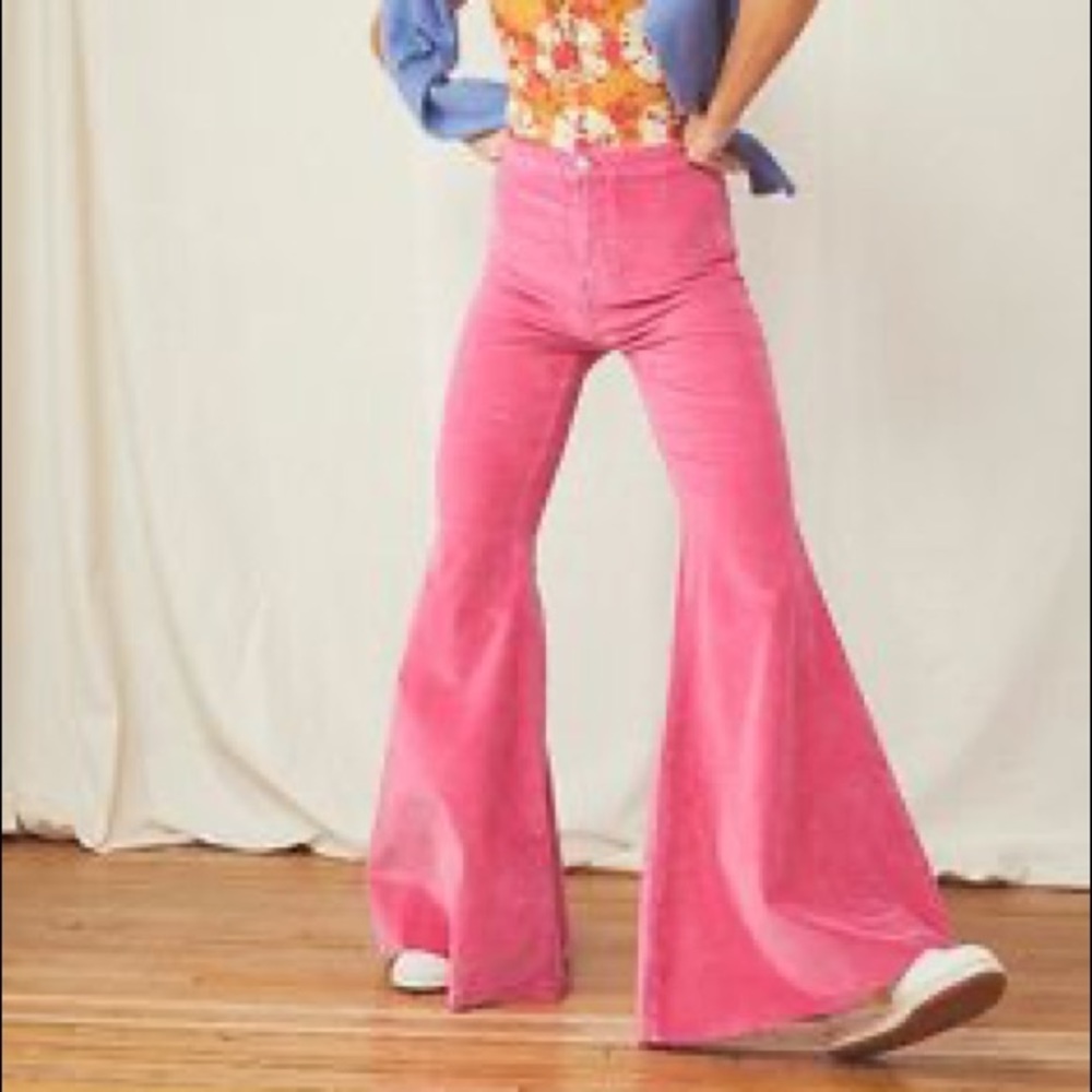 Free People Just Float On Flare Velvet Jeans
